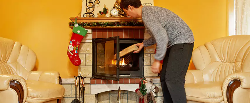 Rusted Metal Fireplace Restoration in Barstow, California